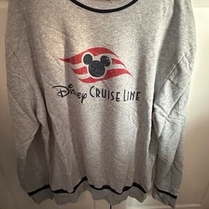 Disney Cruise Line Gray Logo Sweatshirt Size Large Mickey Cruise